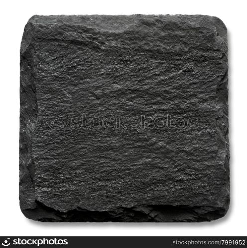 Square slate stand isolated on a white background
