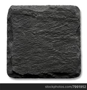 Square slate stand isolated on a white background