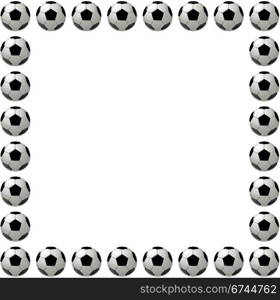 Square soccer ball or football frame