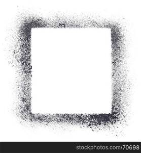 Square stencil frame isolated on the white background