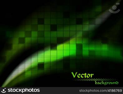 Square texture on dark green backdrop. Eps 10 vector illustration