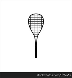 Squash Racket Icon, Sport Icon Vector Art Illustration