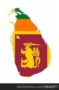 sri lanka country flag map shape national symbol