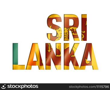 sri lanka flag text font. nation symbol background. sri lanka flag text font