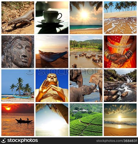 Sri Lanka scene collages