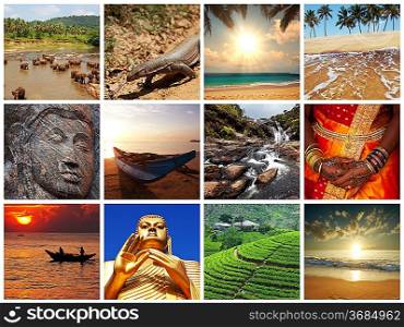 Sri Lanka scene collages