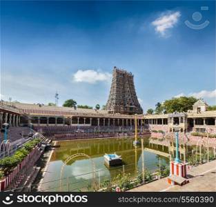 Sri Menakshi Temple water tank, Madurai, Tamil Nadu, India