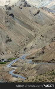 Srinagar Leh winding road, Ladakh, India.. Srinagar Leh winding road, Ladakh, India
