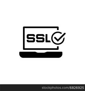 SSL Certified Protection Icon. Flat Design.. SSL Certified Protection Icon. Flat Design Isolated Illustration.
