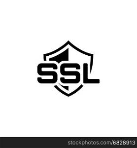 SSL Protection Icon. Flat Design.. SSL Protection Icon. Flat Design Isolated Illustration.