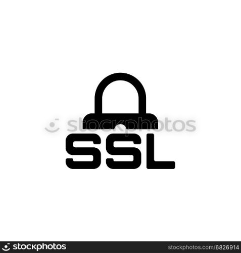 SSL Secured Icon. Flat Design.. SSL Secured Icon. Flat Design Isolated Illustration.