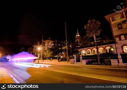 st augustine city street scenes atnight