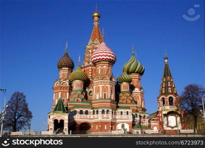 St. Basil&rsquo;s cathedral on the Red Square in Moscow, Russia