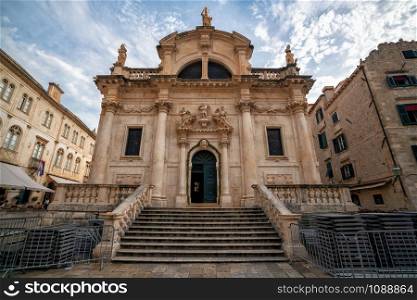 St Blaise Church, Dubrovnik, Croatia. Famous tourist destination.