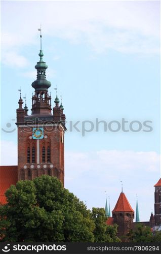 St. Catherine&#39;s Church (Kosciol sw. Katarzyny), the oldest church in Gdansk, Poland