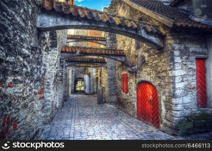 St. Catherine&rsquo;s Passage in Tallinn, Estonia. medieval city in Europe