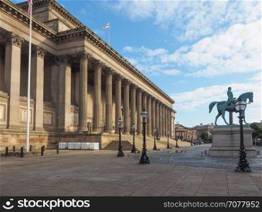 St George Hall in Liverpool. St George Hall concert halls and law courts on Lime Street in Liverpool, UK