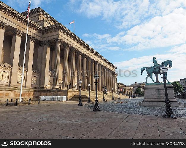 St George Hall in Liverpool. St George Hall concert halls and law courts on Lime Street in Liverpool, UK