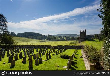 St James Church and lodges to Campden house in old Cotswold town of Chipping Campden