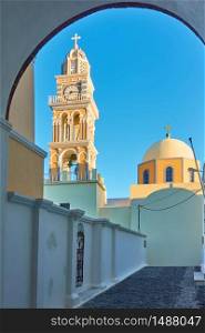 St. John the Baptist Cathedral in Thira town in Santorini island, Greece