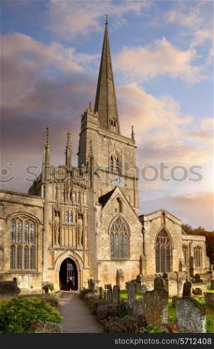 St. John the Baptist church, Burford, Oxfordshire, England.