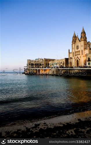 St Julians Bay in Malta