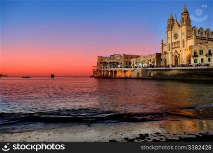 St Julians Bay in Malta
