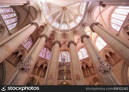 St-Julien Cathedral Choir Vaults, Le Mans, Sarthe, France