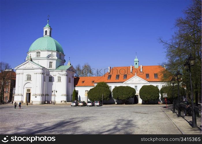 St. Kazimierz Church on New Town Square in Warsaw, Poland