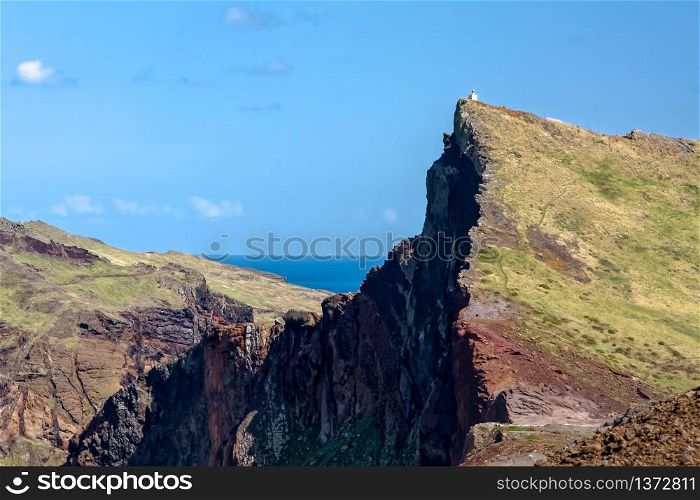ST LAWRENCE, MADEIRA/PORTUGAL - APRIL 12 : A small chapel on a headland near the Cliffs at St Lawrence Madeira on April 12, 2008