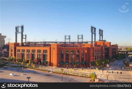 ST LOUIS, MO - AUGUST 26: Busch baseball stadium on August 26, 2015 in St Louis, MO.