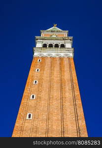 St Mark campanile in Venice HDR. HDR Campanile San Marco (meaning St Mark church steeple) in St Mark square in Venice, Italy