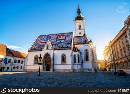 St.Mark&rsquo;s Church in Zagreb, Croatia, Europe - Famous tourist destination.