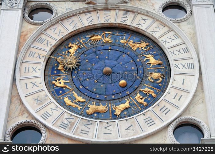 St.Mark&rsquo;s Clocktower, situated on St.Mark&rsquo;s Square in Venice, Italy