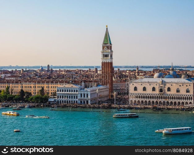 St Mark square in Venice HDR. HDR Piazza San Marco (meaning St Mark square) in Venice, Italy