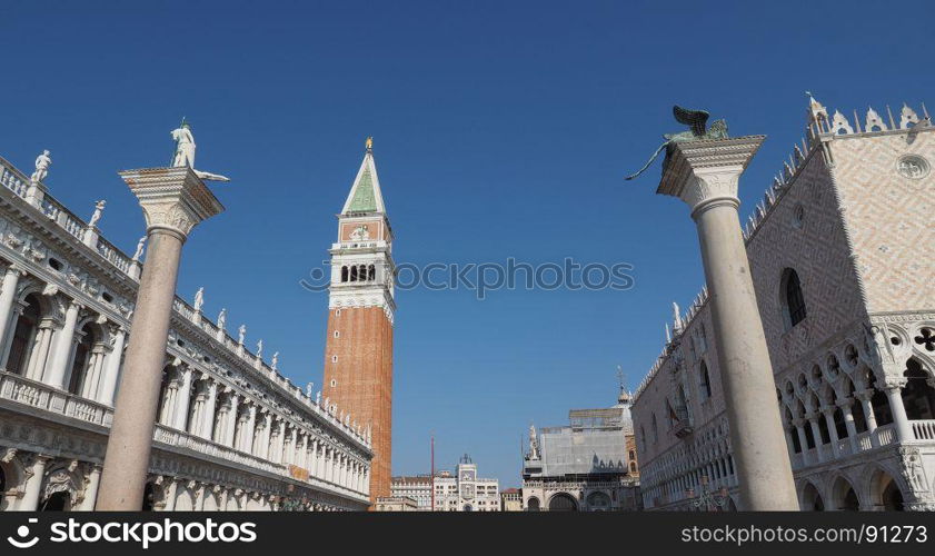 St Mark square in Venice. Piazza San Marco (meaning St Mark square) in Venice, Italy