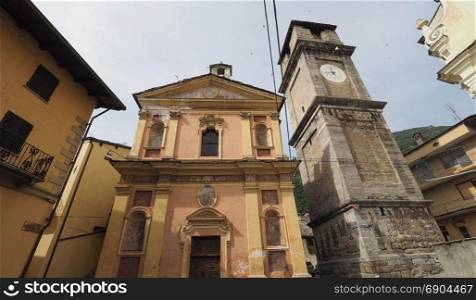 St Martha chapel in Quincinetto. Cappella della Confraternita di Santa Marta (meaning St Martha confraternity chapel) in Quincinetto, Italy