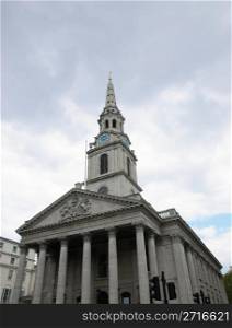 St Martin church, London. Church of Saint Martin in the Fields, Trafalgar Square, London, UK - high dynamic range HDR