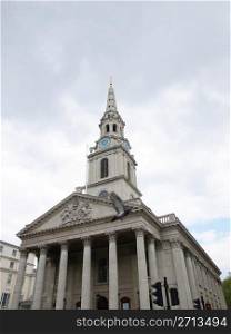 St Martin church, London. Church of Saint Martin in the Fields, Trafalgar Square, London, UK