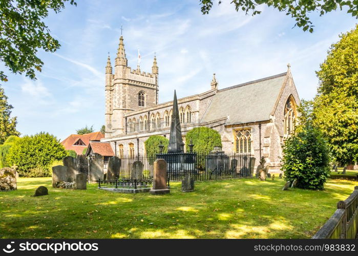St Mary and All Saints church and churchyard, Old Beaconsfield, Buckinghamshire, ENgland