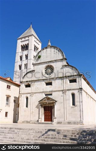 St. Mary&rsquo;s church located in the old city of Zadar opposite St. Donatus Church