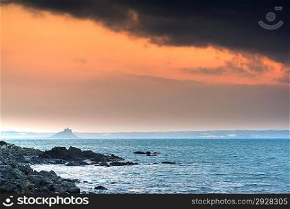 St Michael&acute;s Mount Bay Marazion sunrise Cornwall England