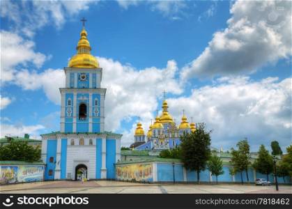 St. Michael monastery in Kiev, Ukraine at a sunny day