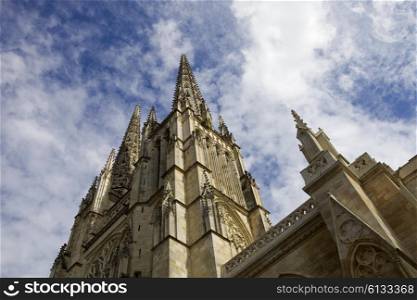 St Michel cathedral high tower in bordeaux, france