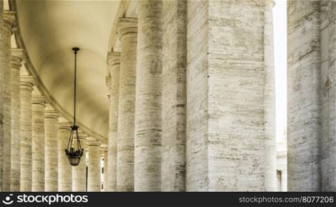 St. Peter's Squar, Vatican, Rome. Architectural details