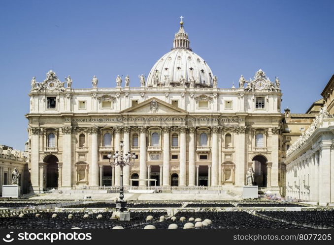 St. Peter's Squar, Vatican, Rome. Basilica of St. Peter