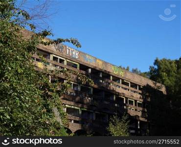St Peter Seminary. Ruins of St Peter Seminary, iconic new brutalist building in Cardross nr Glasgow, Scotland