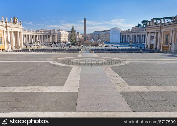 St.Peter Square with Egyptian obelisk in Rome, Italy