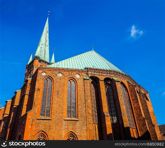 St Petri church in Luebeck hdr. St Petri (St Peter) church in Luebeck, Germany, hdr