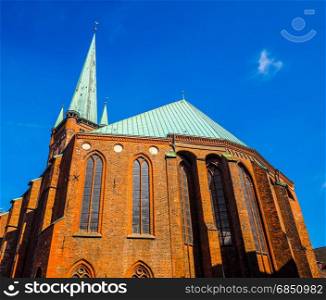 St Petri church in Luebeck hdr. St Petri (St Peter) church in Luebeck, Germany, hdr